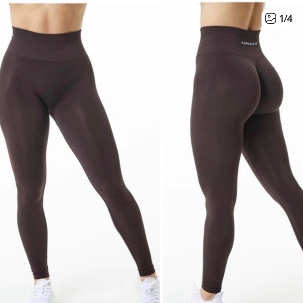 Alphalete ultra high rise chocolate amplify